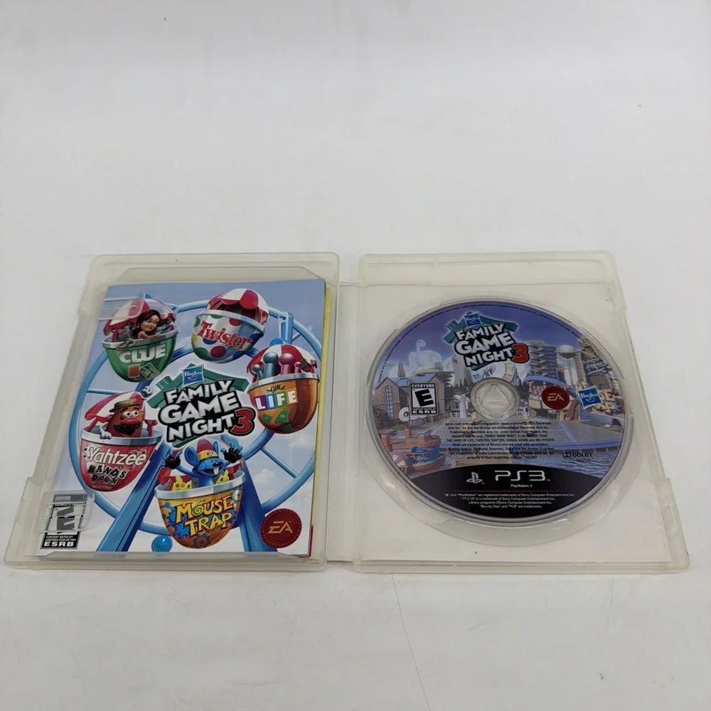Hasbro Family Game Night 3 Sony PlayStation 3 PS3 Complete Clue Life Mouse Trap